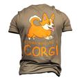 Nothing Runs Like A Corgi Funny Animal Pet Dog Lover Men's 3D Print Graphic Crewneck Short Sleeve T-shirt Khaki