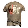 One Badass Bonus Dad Birthday Fathers Day Men's 3D T-shirt Back Print Khaki