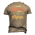 Opa Grandpa Im A Professional Opa Men's 3D T-shirt Back Print Khaki