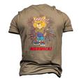 Orange Tabby Gangsta Cat Tattoos Bandana July 4Th Cat Lover Men's 3D T-Shirt Back Print Khaki