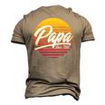 Mens Papa Since 1990 31St Birthday 31 Years Fathers Day Men's 3D T-Shirt Back Print Khaki
