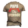Papa Der Mann Die Legende Papa T-Shirt Fathers Day Gift Men's 3D Print Graphic Crewneck Short Sleeve T-shirt Khaki