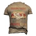Pappou Grandpa In A World Full Of Grandpa Sharks Be A Pappoucorn Men's 3D T-shirt Back Print Khaki