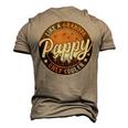 Pappy Like A Grandpa Only Cooler Vintage Retro Fathers Day Men's 3D T-Shirt Back Print Khaki