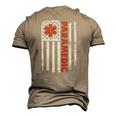Paramedic Usa America Flag Star Of Life Men's 3D T-Shirt Back Print Khaki