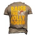 Pirates Raise The Jolly Roger Men's 3D Print Graphic Crewneck Short Sleeve T-shirt Khaki