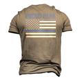 Police Officer Papa Proud Papa Men's 3D T-Shirt Back Print Khaki