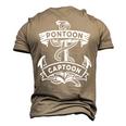 Pontoon Boat Anchor Captain Captoon Men's 3D T-Shirt Back Print Khaki