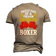 Proud Dad Of A Freakin Awesome Boxer For Boxing Dads Men's 3D T-Shirt Back Print Khaki