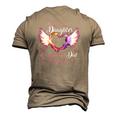 Im A Proud Daughter Of A Wonderful Dad In Heaven David 1986 2021 Angel Wings Heart Men's 3D T-Shirt Back Print Khaki