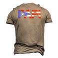 Mens Puerto Rico Flag Fathers Day Patriotic Puerto Rican Pride Raglan Baseball Tee Men's 3D T-Shirt Back Print Khaki