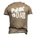 Punk Is Dad Fathers Day Men's 3D T-Shirt Back Print Khaki