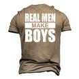 Mens Real Men Make Boys Daddy To Be Announcement Boydaddy Men's 3D T-Shirt Back Print Khaki