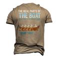 The Real Parts Of The Boat Rowing Men's 3D T-Shirt Back Print Khaki