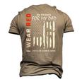 Red On Friday Dad Military Remember Everyone Deployed Flag Men's 3D T-Shirt Back Print Khaki