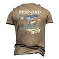 Mens Step-Dad Of The Birthday Boy Monster Truck Birthday Men's 3D T-Shirt Back Print Khaki