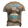 Stepdad Of The Birthday Boy Matching Family Video Game Party Men's 3D T-shirt Back Print Khaki