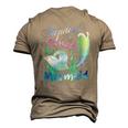 Stepdad Of The Birthday Mermaid Matching Family Men's 3D T-shirt Back Print Khaki