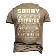Stephens Name Sorry My Heart Only Beats For Stephens Men's 3D T-shirt Back Print Khaki