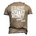 Straight Outta Money Cheer Dad Men's 3D T-Shirt Back Print Khaki