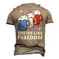 Tastes Like Freedom 4Th Of July Beer Quote Men's 3D T-shirt Back Print Khaki