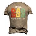 I Tell Dad Jokes Periodically Fathers Day Men's 3D T-Shirt Back Print Khaki