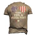 Time For A Mega Pint 4Th Of July Patriotic Sunglasses Men's 3D T-shirt Back Print Khaki