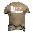 The Twinfather Father Of Twins Twin Daddy Parent Men's 3D T-Shirt Back Print Khaki