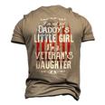 Veteran Im Veterans Daughter Not Just Daddys Little Girl Vintage American Flag Veterans Da Navy Soldier Army Military Men's 3D Print Graphic Crewneck Short Sleeve T-shirt Khaki