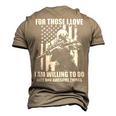 Veterans Day Gifts For Those I Love I Am Willing To Do Nice And Awesome Things Men's 3D Print Graphic Crewneck Short Sleeve T-shirt Khaki