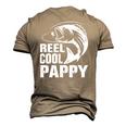 Vintage Reel Cool Pappy Fishing Fathers Day Men's 3D T-Shirt Back Print Khaki