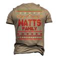 Watts Name Watts Family Men's 3D T-shirt Back Print Khaki