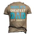 Worlds Greatest Dad Any Doubt Fathers Day T Shirts Men's 3D Print Graphic Crewneck Short Sleeve T-shirt Khaki
