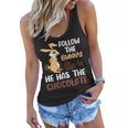 Follow The Bunny He Has Chocolate Women Flowy Tank