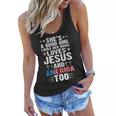 Girl Who Loves Her Mama Jesus And America 4Th Of July Women Flowy Tank