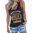 Man I Love Frogs Funny Retro Frog V2 Women Flowy Tank