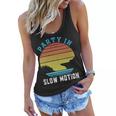 Party In Slow Motion Vintage Funny Boating Boating Gifts Women Flowy Tank