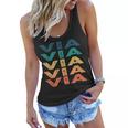 Via Name Shirt Via Family Name Women Flowy Tank