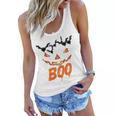 Boo Scary Pumpkin Face Women Flowy Tank