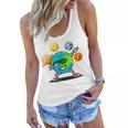 Dabbing Earth Day Women Flowy Tank