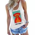 I Am Feral Coll Red Dog Women Flowy Tank