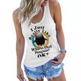 I Really Like Who Is That Penguin Ok Women Flowy Tank