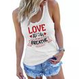 Love Is In The Air Try Not To Breathe 134 Trending Shirt Women Flowy Tank