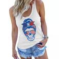 Ultra Maga Red White Blue Skull Women Flowy Tank