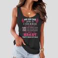 Cherrie Name Gift And God Said Let There Be Cherrie Women Flowy Tank