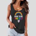 Dare To Be Yourself Asexual Ace Pride Flag Lgbtq Men Women Women Flowy Tank