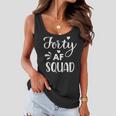 Forty Squad Forty Af Dad Mom 40Th Birthday Matching Outfits Women Flowy Tank