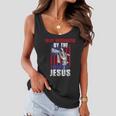 Fully Vaccinated By The Blood Of Jesus Christian USA Flag Women Flowy Tank