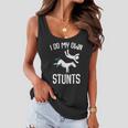 I Do My Own Stunts Get Well Funny Horse Riders Animal Women Flowy Tank