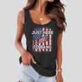 Just Here To Bang 4Th Of July American Flag Fourth Of July Women Flowy Tank